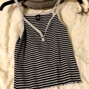 black and grey striped halter top